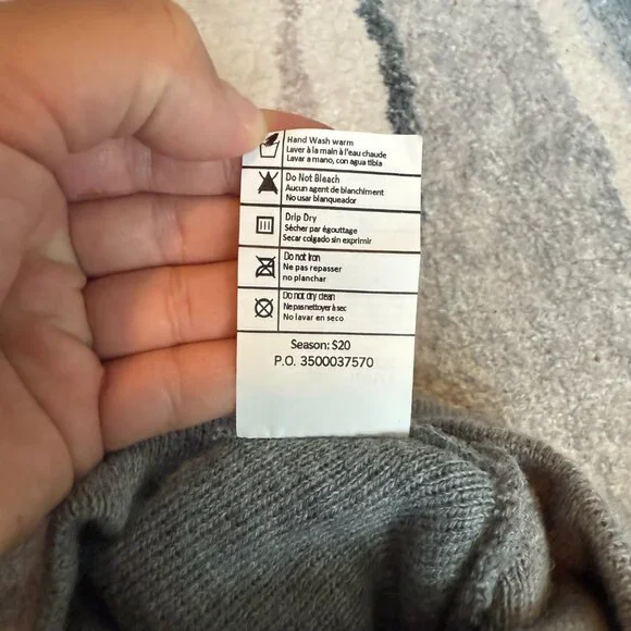 CARHARTT Logo Grey Knit Winter Beanie Hat Unisex One Size - Picture 3 of 4